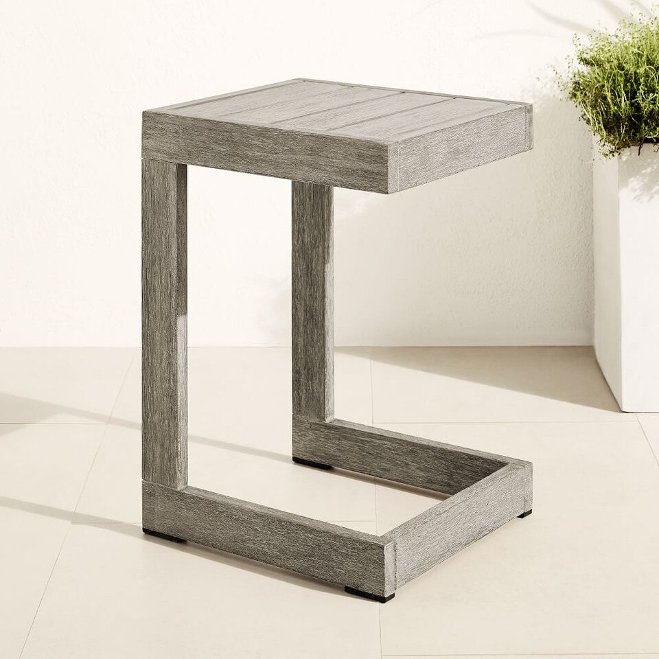 Portside Outdoor CShaped Side Table West Elm UK